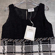 Chanel Tweed Dress Black And White - 4