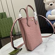 Gucci GG Super Mini Bag With Strap Pink 15x20x5cm - 5