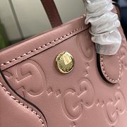 Gucci GG Super Mini Bag With Strap Pink 15x20x5cm - 3