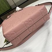 Gucci GG Super Mini Bag With Strap Pink 15x20x5cm - 4