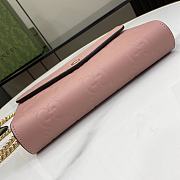 Gucci GG Leather Chain Wallet Pink 20x13x6cm - 5