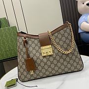 Gucci Padlock GG Medium Shoulder Bag Brown 32.5x24x5.5cm - 1