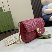 Gucci GG Marmont Mini Bag Red White 21x12x5cm - 5