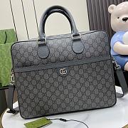 Gucci Ophidia Medium GG Briefcase Grey 36.5x29x7.5cm - 1