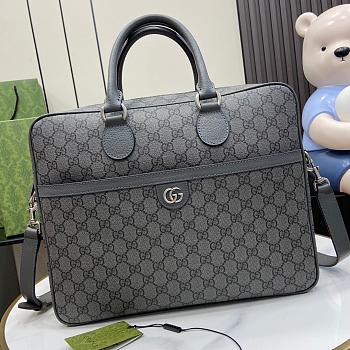 Gucci Ophidia Medium GG Briefcase Grey 36.5x29x7.5cm