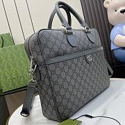 Gucci Ophidia Medium GG Briefcase Grey 36.5x29x7.5cm - 4