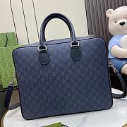 Gucci Ophidia Medium GG Briefcase Blue 36.5x29x7.5cm - 4