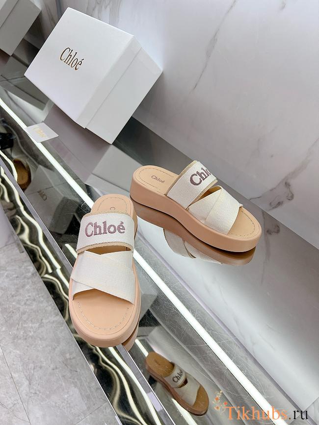 CHLOÉ Mila Logo Platform Slides White - 1