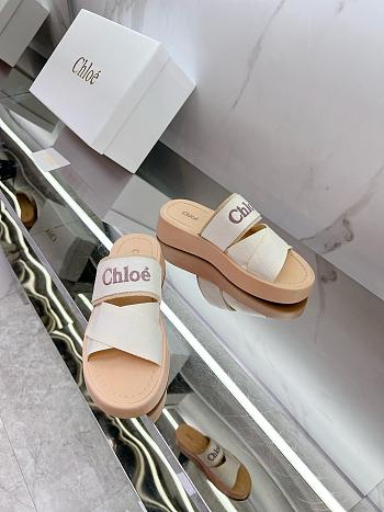 CHLOÉ Mila Logo Platform Slides White