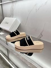 CHLOÉ Mila Logo Platform Slides Black - 4