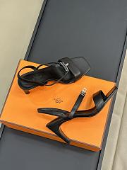 Hermes Glamour 75 Black Sandal - 3