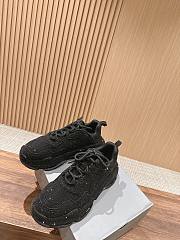 Balenciaga Black Triple S Rhinestone Sneakers - 3