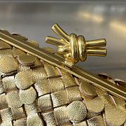 Bottega Veneta Knot Gold Bag 19x11.5x5cm - 6
