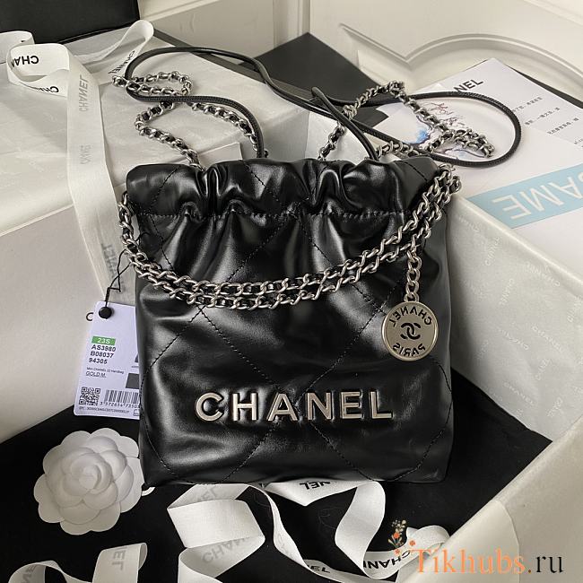 Chanel 22 Handbag Black Silver 20x19x6cm - 1