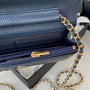 Chanel Woc Wallet Chain Bag Caviar Navy Blue Gold 19x12x3cm - 4