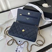 Chanel Woc Wallet Chain Bag Caviar Navy Blue Gold 19x12x3cm - 2