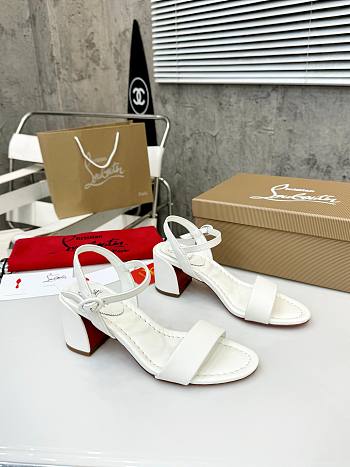 Christian Louboutin Miss Jane 55mm White Sandal