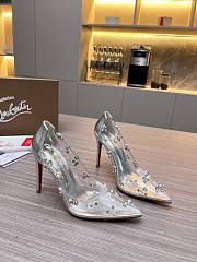 Christian Louboutin Degraqueen Pump PVC Iridescent Silver 10cm - 1