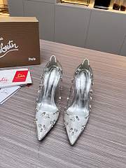 Christian Louboutin Degraqueen Pump PVC Iridescent Silver 10cm - 4