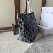 Celine Macadam Denim Tote Bag 48x37cm - 5