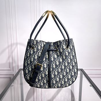 Dior Medium Nolita Bag Blue Oblique 27x25x5cm