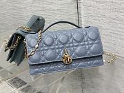 Dior Mini Miss Bag Cannage Lambskin Blue 21 x 11.5 x 4.5 cm - 1