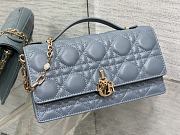 Dior Mini Miss Bag Cannage Lambskin Blue 21 x 11.5 x 4.5 cm - 4
