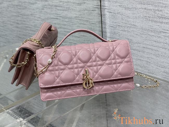 Dior Mini Miss Bag Cannage Pink Lambskin 21 x 11.5 x 4.5 cm - 1