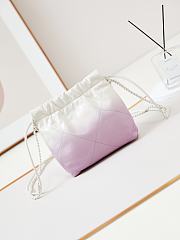 Chanel 22 Mini Bag White & Purple 20x19x6cm - 5