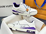 Louis Vuitton LV Trainer White Purple Sneaker - 2