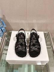 Prada Crisscross Rubber Sandals Black - 1