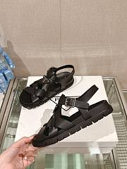 Prada Crisscross Rubber Sandals Black - 3