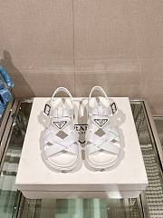 Prada Crisscross Rubber Sandals White - 1