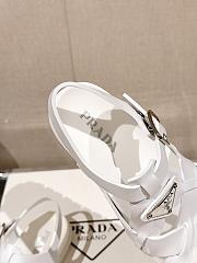 Prada Crisscross Rubber Sandals White - 5