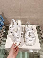 Prada Crisscross Rubber Sandals White - 4