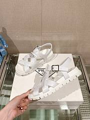 Prada Crisscross Rubber Sandals White - 3