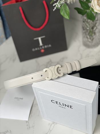 Celine Belt White 2.5cm