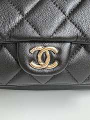 Chanel Backpack Black Gold Hardware 18x18x12cm - 5