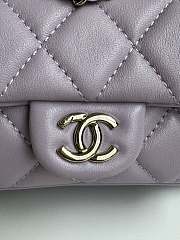 Chanel Backpack Purple Gold Hardware 18x18x12cm - 6