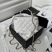 Chanel Vanity Case Top Handle White 17cm - 4