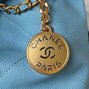 Chanel 22 Mini Handbag Blue Caviar Gold 20 × 19 × 6 cm - 2