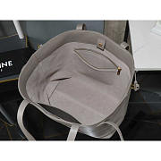 Celine Medium Cabas Cuir Triomphe Grey 54x29.5x15cm - 6