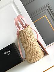Celine Triomphe Basket Shoulder Bag Pink 21.5x22x13cm - 5