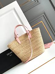 Celine Triomphe Basket Shoulder Bag Pink 21.5x22x13cm - 4
