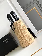 Celine Triomphe Basket Shoulder Bag Black 21.5x22x13cm - 4