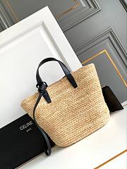 Celine Triomphe Basket Shoulder Bag Black 21.5x22x13cm - 3