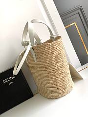 Celine Triomphe Basket Shoulder Bag White 21.5x22x13cm - 6