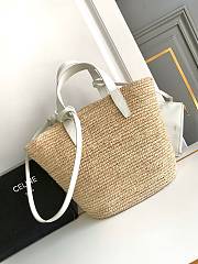 Celine Triomphe Basket Shoulder Bag White 21.5x22x13cm - 5