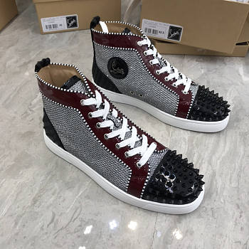 Christian Louboutin Printed Studded Sneakers