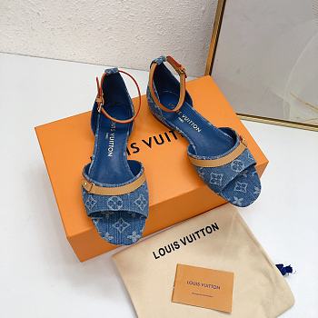 Louis Vuitton LV Denim Helios Flat Sandal 